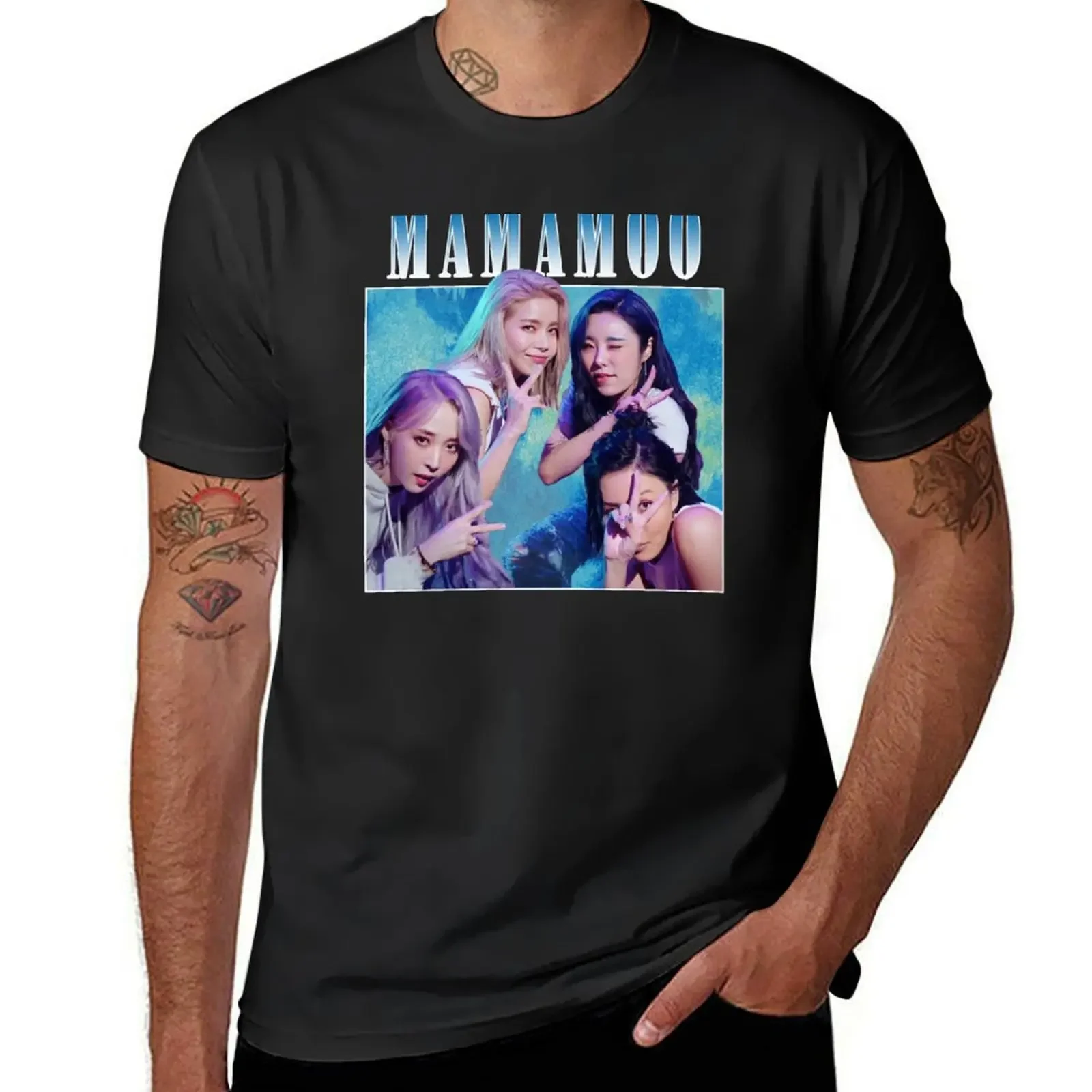 MAMAMOO Vintage T-Shirt anime quick drying customs oversized t shirts for men