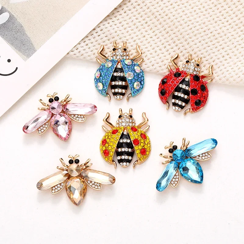 

Glitter Bee Ladybug Rhinestones Decoration Accessory DIY Brooch Phone Case Button Clothing Charms Bags Shoes Craft Supplies