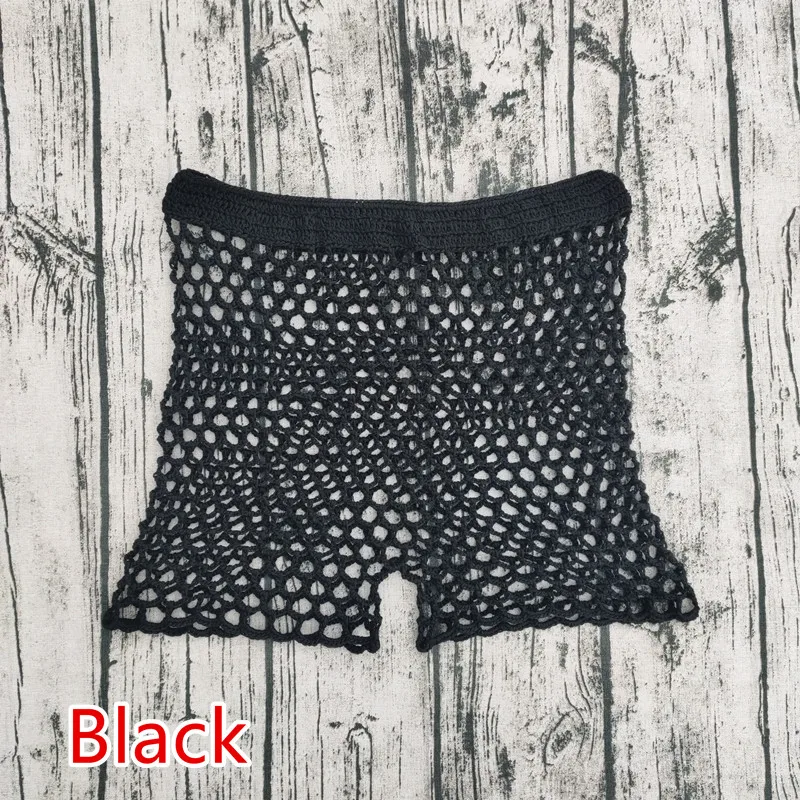 Handmade Crochet Shorts Bikini Cover-up Beach Women Swimwear Tassel Hot Pants