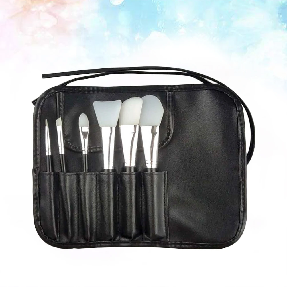 

1 Set Makeup Brush Tool 7 Pieces Peach Pink Series Portable Makeup Brush Kit Natural Look Travel Daily Use Women