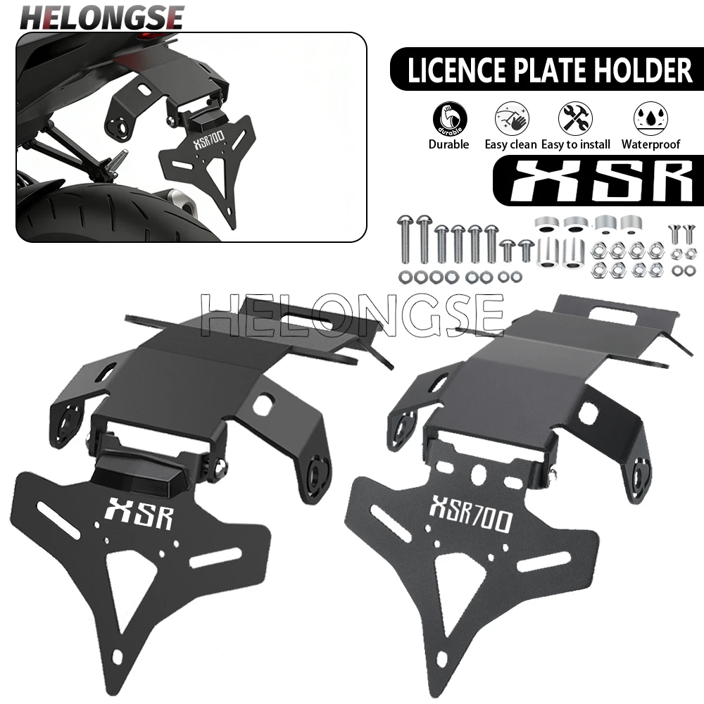 

For YAMAHA XSR700 / XTribute 2015 2016 2017-2023 2024 2025 2020 2026 XSR 700 Parts License Plate Holder Tail Tidy With LED Light