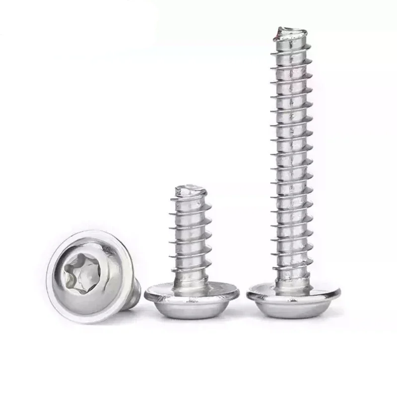 PWB 304 Stainless Steel Pan Head Plus-Blossom Torx with Cushion Self-Tapping Screw Anti-Theft Phone Computer M2-M5 view 6
