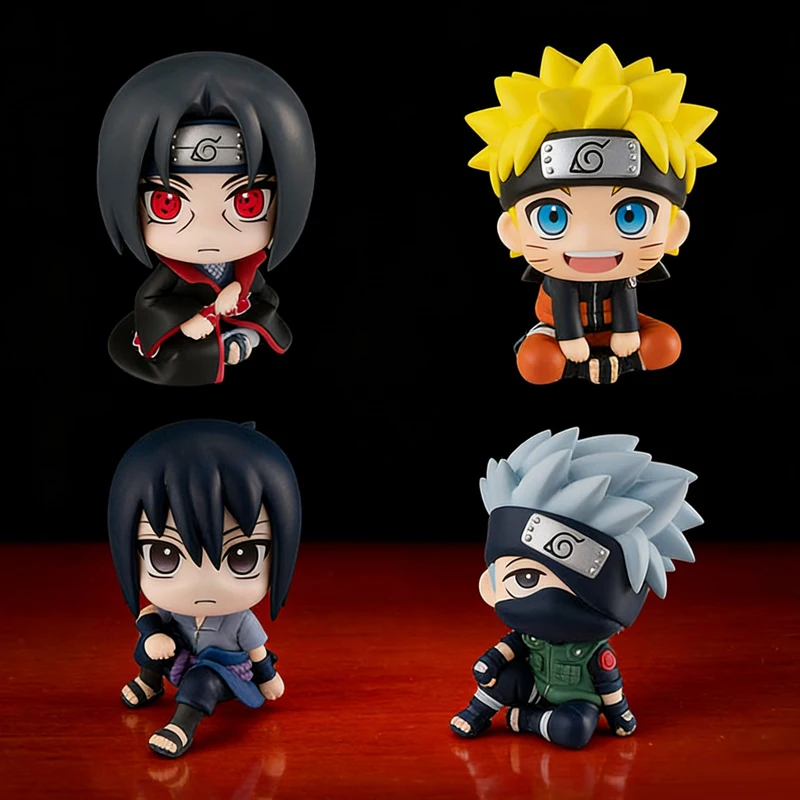 Figura de Acción Kakashi Q Naruto, Figura de Anime, Versión Kawaii, Sasuke Itachi, Figurita, Decoración para Coche, Colección de Juguetes