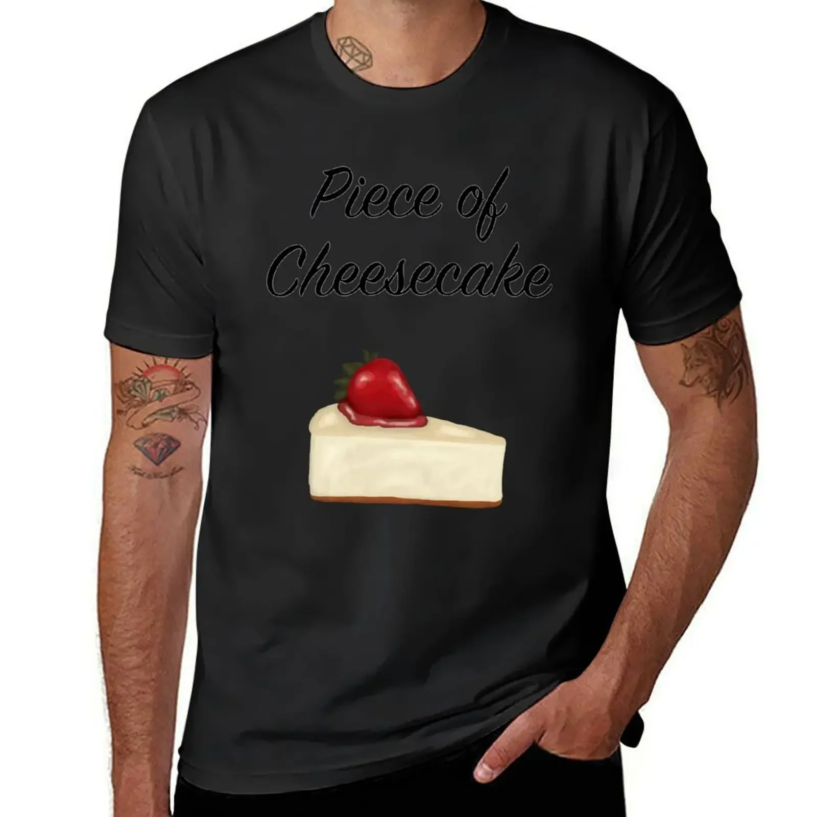 

Piece of Cheesecake T-Shirt man t shirt cute tops boys whites luxury clothes men