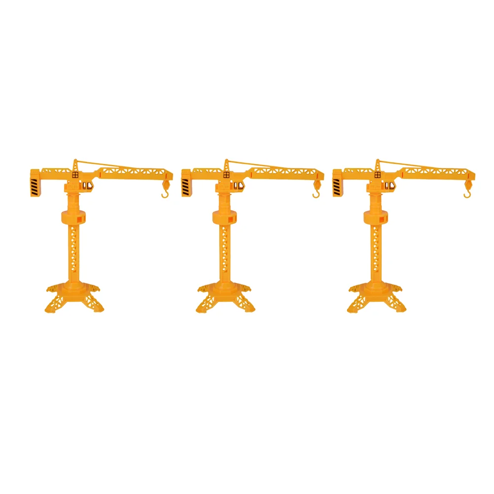 3pcs Construction Cranes Model Plastic Rotate Slewing Crane Toy for Kids Children Cranes Toy Slewing Cranes Model