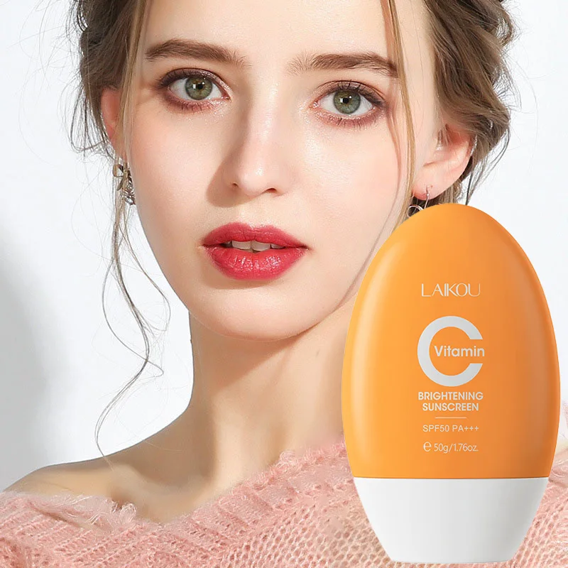LAIKOU Protector solar facial con vitamina C Ultra SPF50 Protector solar corporal Anthelios Fluido invisible antibrillo | Anti-Imperfección
