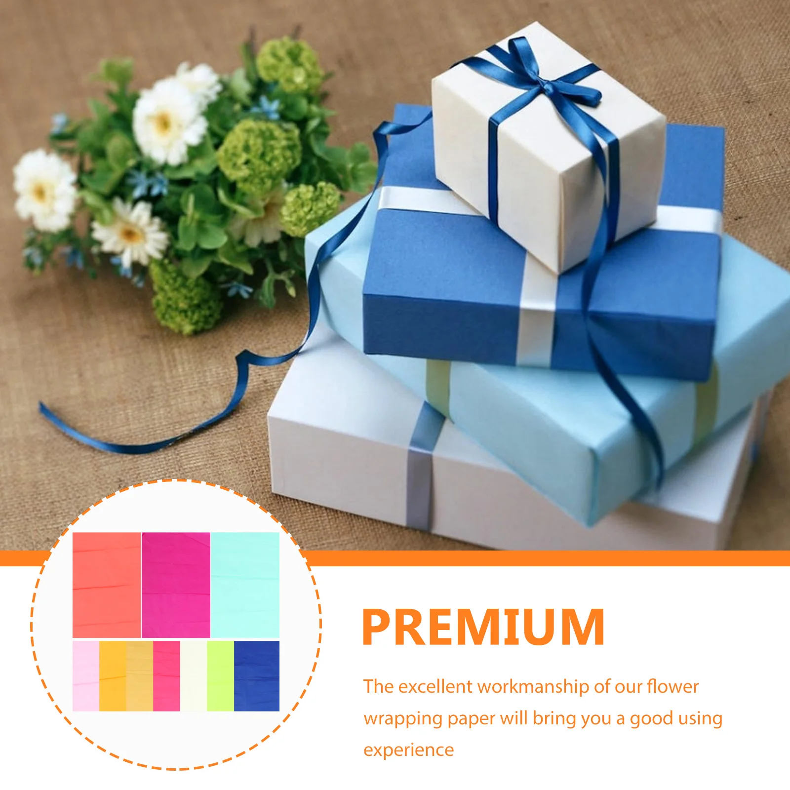 

20 Sheets Christmas Wrapping Paper 50x75cm 17g Tissue Floral Packing Material for Gifts DIY Projects Wedding Decorations