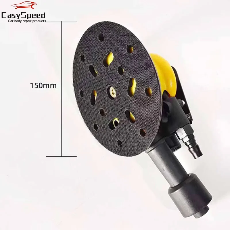 6 Inch 17-hole Pneumatic Sander Sandpaper Machine Round 150mm Dry Grinding Head Car Waxing Polishing Grinder Grinding Aircraft