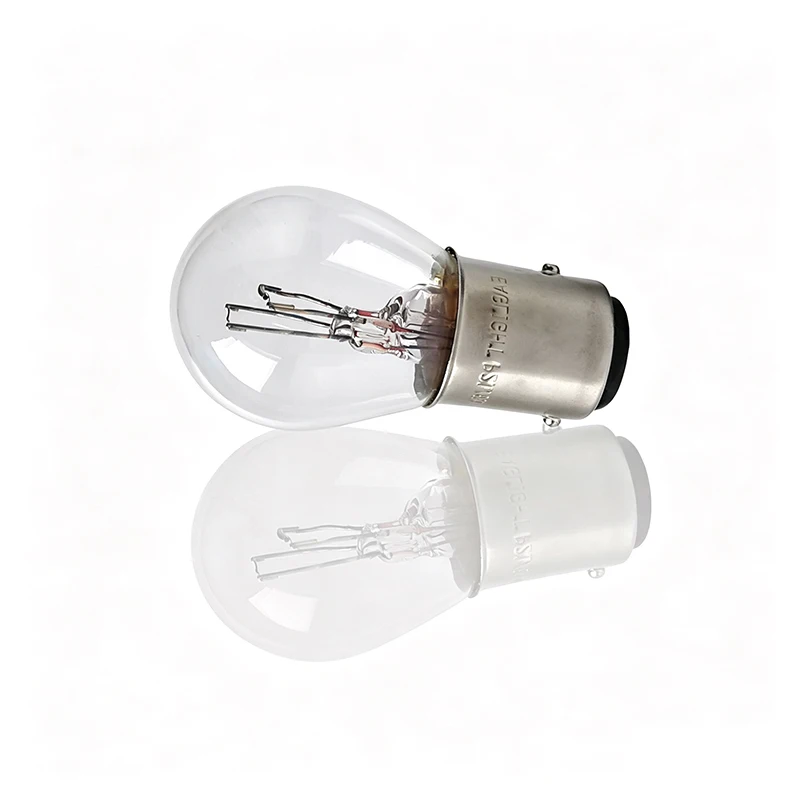 10Pcs Car Driving Light Reversing Bulbs 1157 BAY15D 1157 180 Degree Dual-filament Halogen Lamp 380 21/5W DC12V 5W White Light
