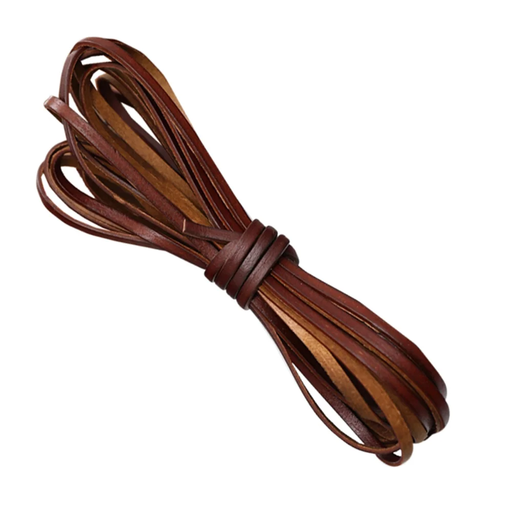 

1Pcs Real Necklace Cord 5m Long 3mm Light Brown DIY Jewelry Rope Handmade Durable Bracelets Anklets Making Strap