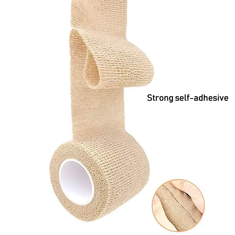 24 Rolls Pure Color non-woven Self Adhesive Bandage Sports Tape Finger Joints First Aid Kit Pet Vet Wraps 5cm*4.5m Medical tape