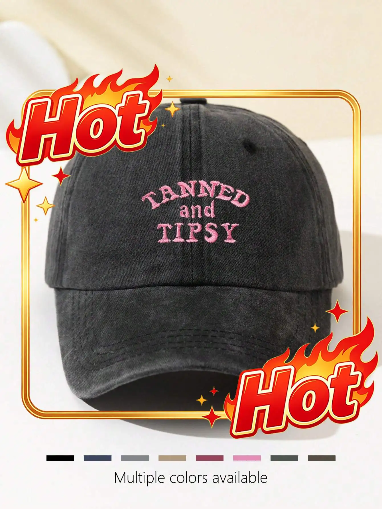 Custom Hat 1pc Women's Fashionable Soft Top Baseball Cap With 