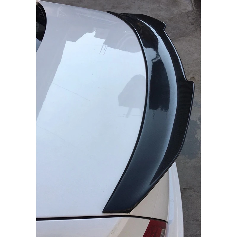 FOR Mercedes-Benz C-Class W204 4Door PSM Style Carbon Fiber Rear Spoiler Trunk Wing 2007-2014 FRP 4-Door Forged carbon