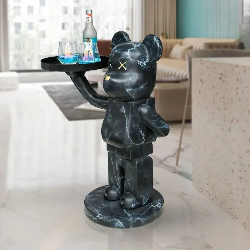 

Decoration Crafts Figurines Violent Bear Ornament Living Room Large Building Block Bear Tray Storage Decorative Home Soft Gifts