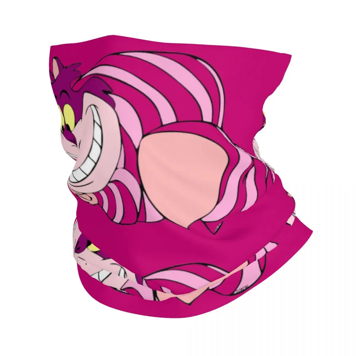 Custom Cheshire Cat Bandana Neck Warmer Men Women Winter Hiking Ski Scarf Gaiter Alice In Wonderland Animal Face Cover