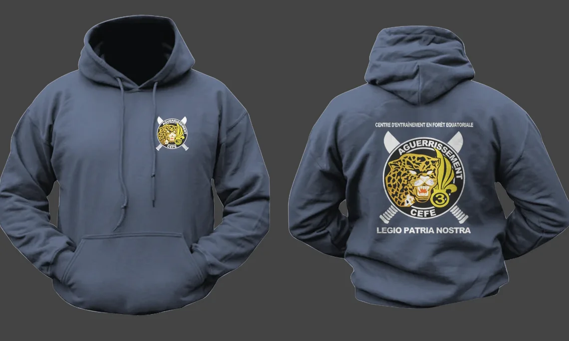 ฝรั่งเศส Legion 3Rei Legion Etrangere CEFE Jungle Warfare การฝึกอบรมเสื้อกันหนาวมีฮู้ด