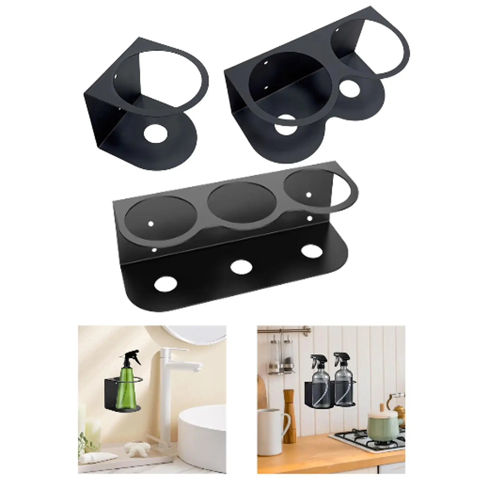 حامل علبة الرش، رف حامل زجاجة الطلاء سهل التركيب، رف تخزين منظم الزجاجات لخزانة المرآب #2