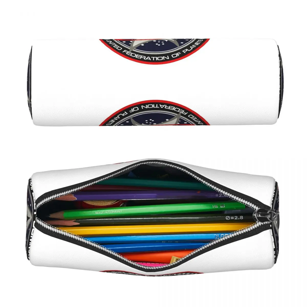 Star Treks Science Fiction TV Series Pencil Case for Students Gifts Cylinder Pen Box Pencil Bag Pencil Pouch