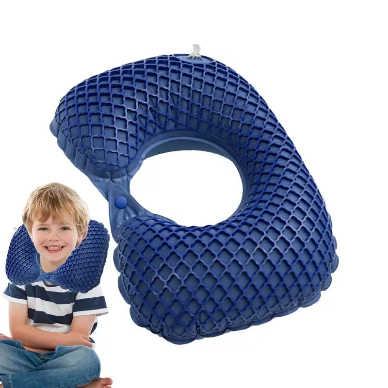 

Выдувные подушки для шеи для воздушных путешествий U-образная надувная подушка для шеи для путешествий в самолете Мягкие эластичные дорожные аксессуары