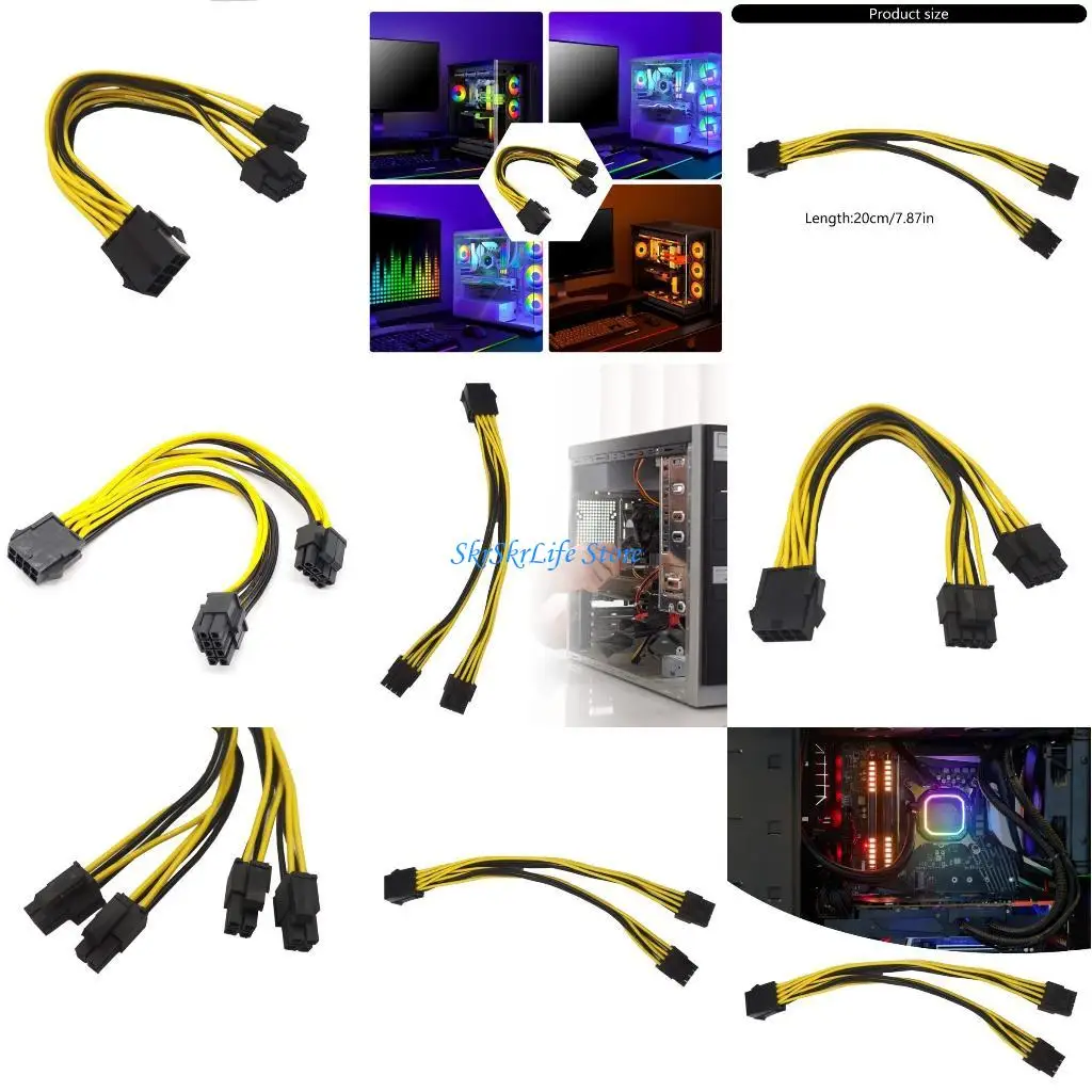 

E65E 8Pin Male To 8Pin Female Extension Cord Cable CPU Power Connector Cable