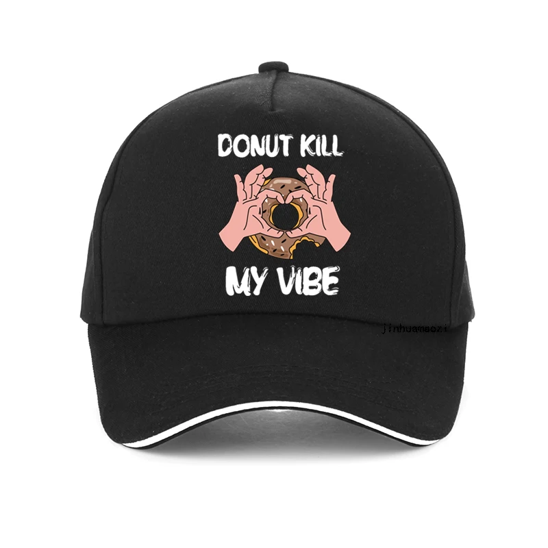 

Donuts Women Men Fashion Baseball Cap Funny Donut Kill My Vibe Graphic Men hat motion Adjustable Snapback hats Bonnet