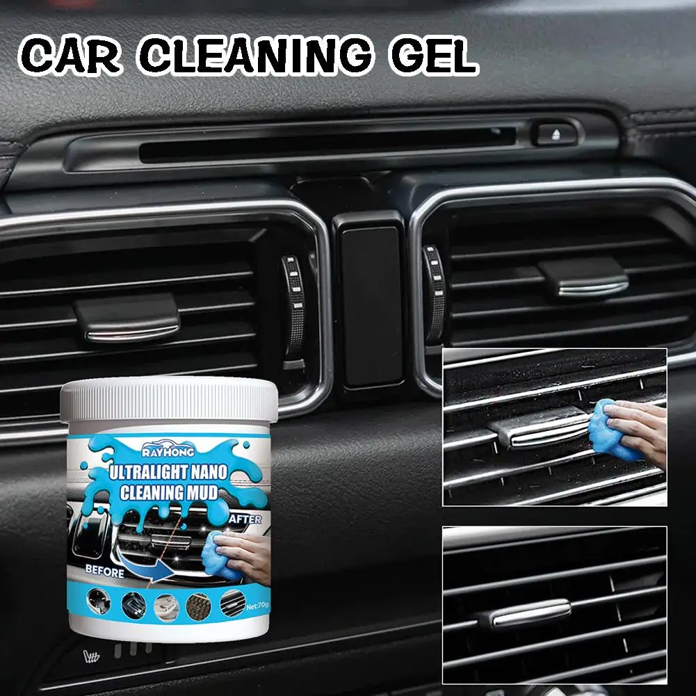 Car Cleaning Gel Air Vent Magic Dust Cleaner Gel Office Gap Wash Mud Removal Rubber Auto Interior Cleaning