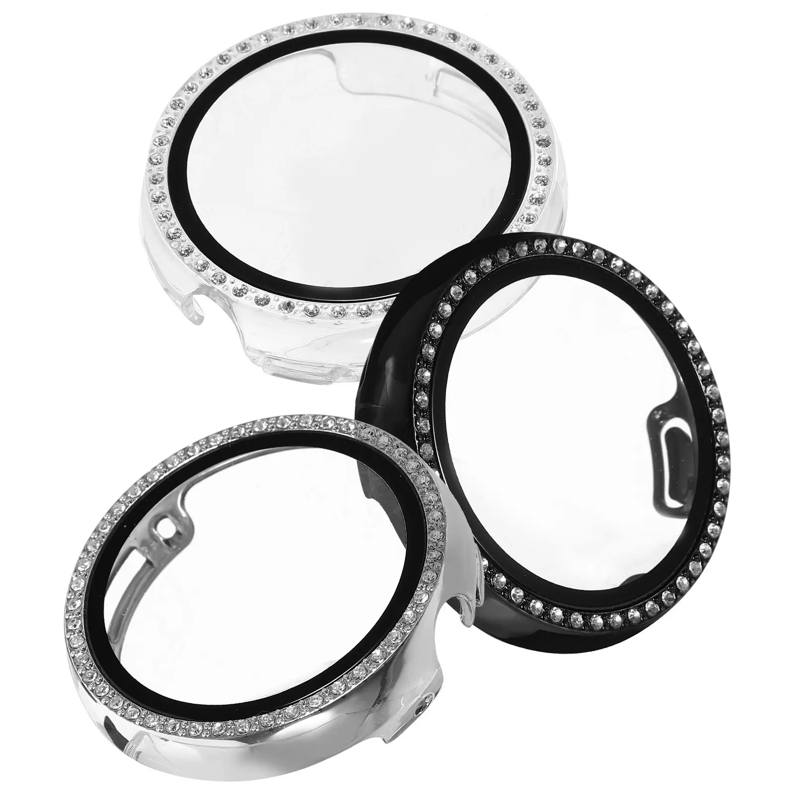 3Pcs Fashionable Pc Electroplated Watch Protective Shell for Watch 2 All Round Protection Smartwatch Screen Protector Case
