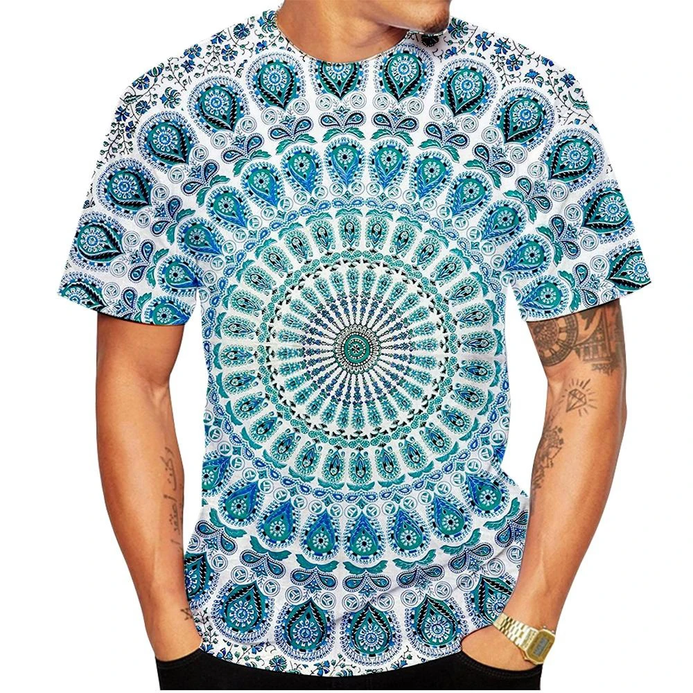 New Fashion Summer 3d Bohemia Print T shirt Men and Women Universal Wear Casual T-shirt for Full Funny Kids Tops Size 100-6XL