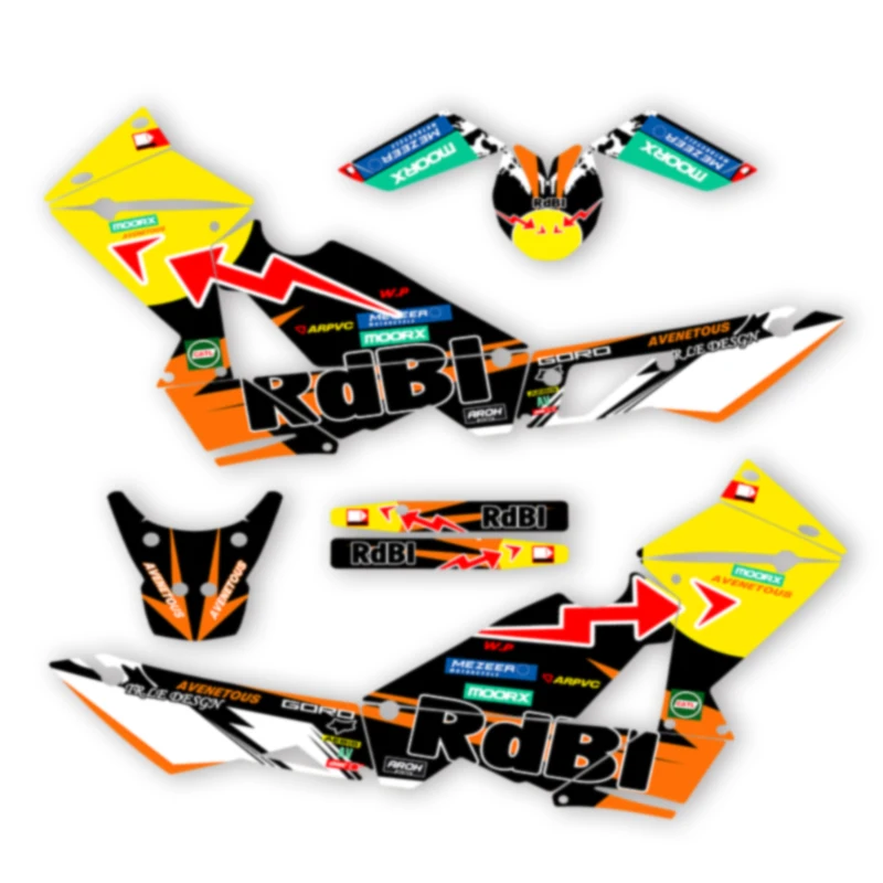 

DSMTECH Custom Motorcycle Graphics For KTM 2003 2004 2005 2006 2007 2008 2009 2010 2011-2016 ADV990 Decal Stickers Kits 004