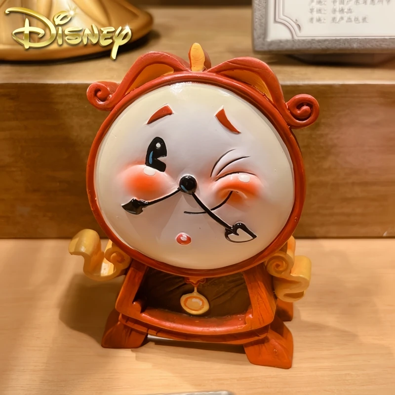 Disney Beauty And The Beast Cogsworth Mr Jam Action Figure  Koleksi Figurine Mainan Anak Luminous Model Untuk Anak-anak Toy Gift