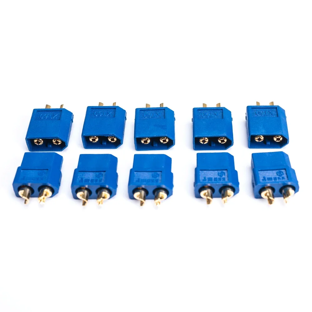 Amass Blue XT60 XT-60 Male Female Bullet Connectors Plugs For RC FPV Drone Lipo Battery Quadcopter Multicopter parts