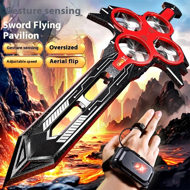 

70cm Remote Flying Sword Drone,Rc Glider For Adults,3-Speed Stunt Hand Remote Controlled,Drop-Resistant Material,360° Stunt Flip