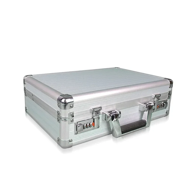 DurableAluminum Alloy Password Lock Portable Box File Storage Box Data Sorting Storage Toolbox Portable 360*240*115mm