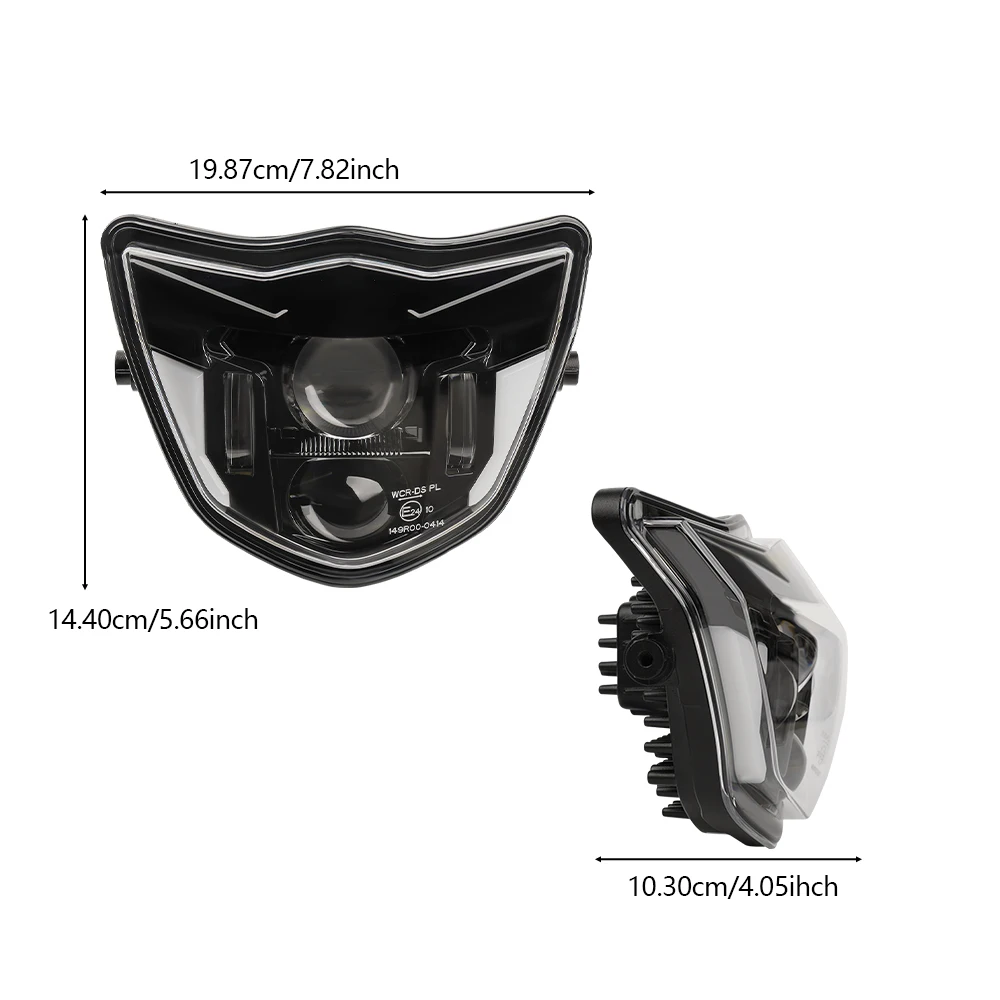 E-mark LED Headlight Headlamp Hi/Lo DRL Fit For YAMAHA XTZ 150 / XTZ 125 2013-2023 Motorcycle Assembly