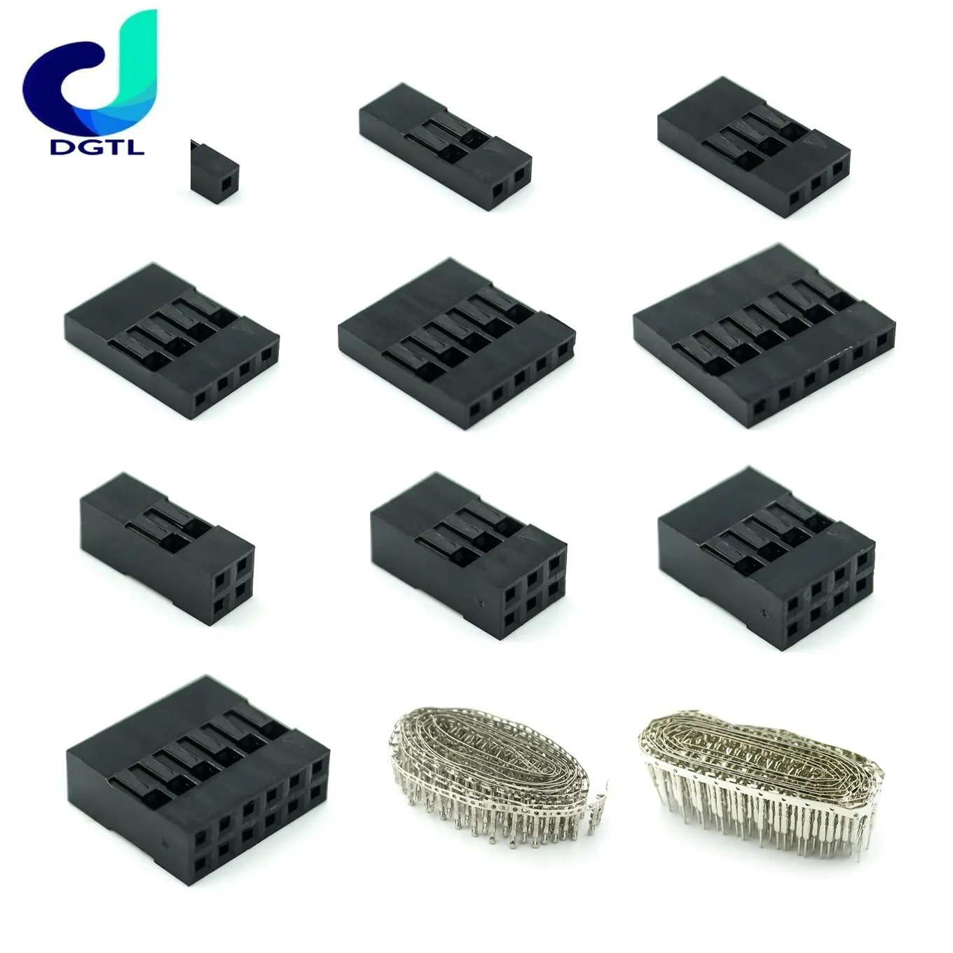 620pcs Dupont Connector 2.54mm, Dupont Cable Jumper Wire Pin Header Housing Kit, Male Crimp Pins+Female Pin Terminal Connector