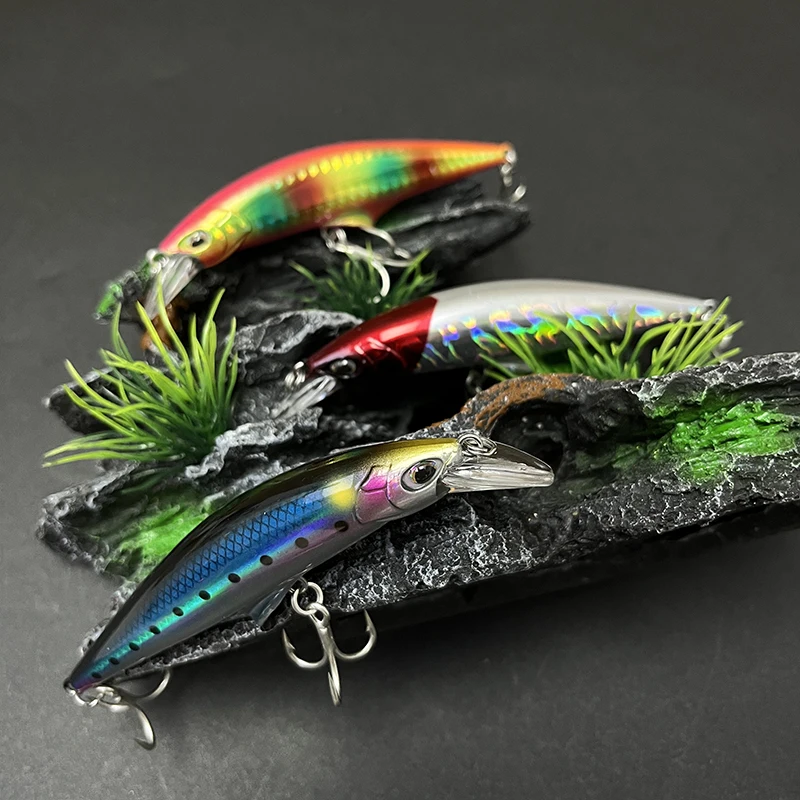 Minnow Jerkbait Señuelo Hundido Lanzamiento Lubina Lucio Agua Salada - imagen 5