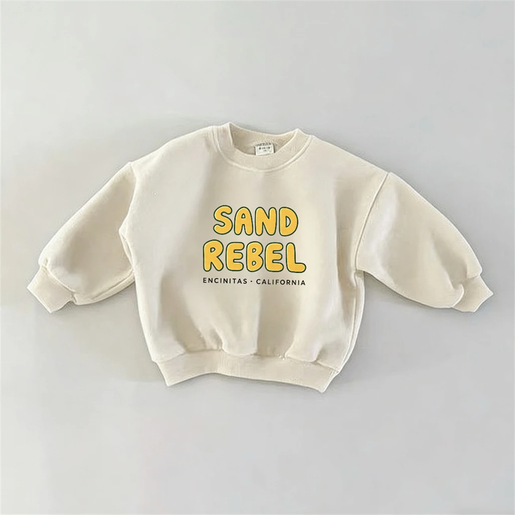 Doppelseitig bedruckter Kapuzenpullover für Kinder, Frühling und Herbst, langärmelige Oberteile, lockere, lässige Sportkleidung, Sweatshirts mit Rundhalsausschnitt für Kleinkinder – Detail 4