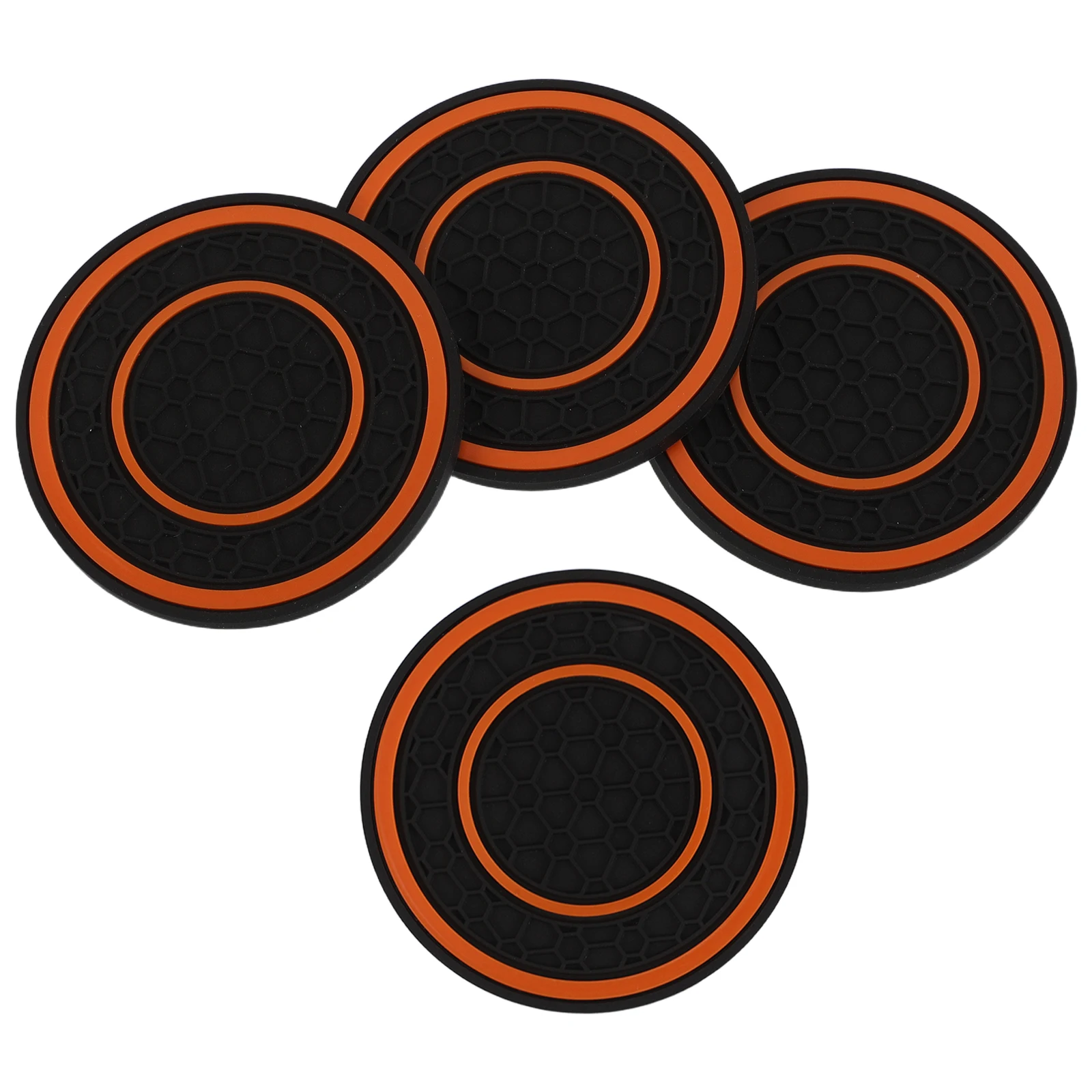 

4pcs Cup Mat Coaster for Car Non-Slip Truck Accessories 2.75Feet Reusable Vehicle Coasters Stylish Anti-Slip Design CarInterior