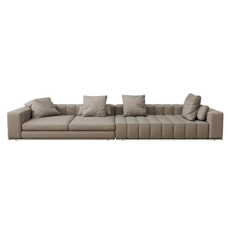 

！@Nordic Luxury Living Room Curved Sofa Leather Couch Combination of Modern Simple Piano Key Leisure Sofa Wholesale