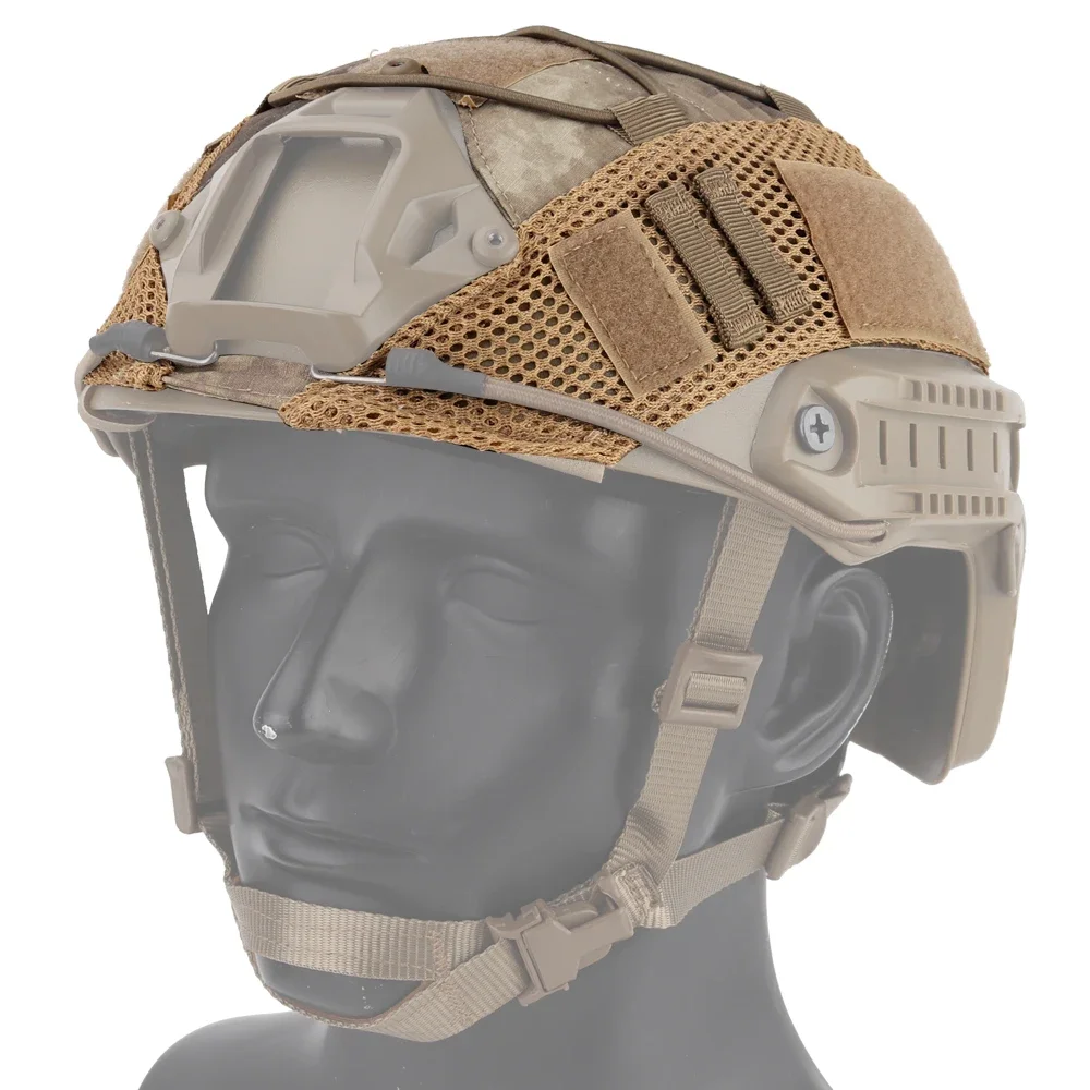 Tactical Helmet Cover Camouflage Helmet Headdress With Elastic Cord  For Airsoft Paintball OPS SF Fast Helmet Accessories