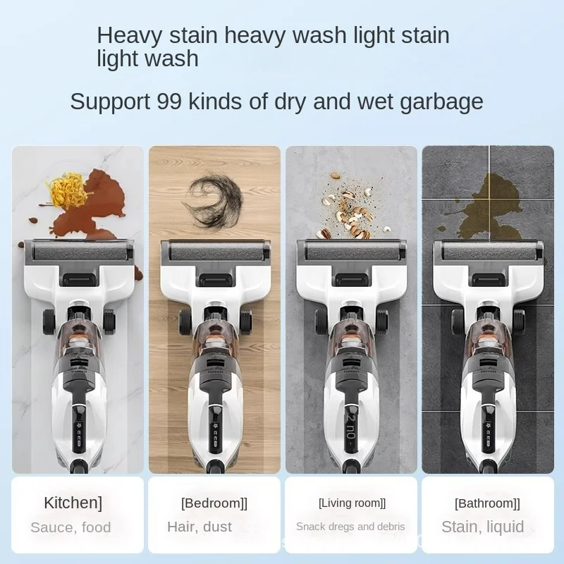 Floor scrubber, suction and mopping integrated machine, household wireless sweeping and mopping automatic cleaning three in one