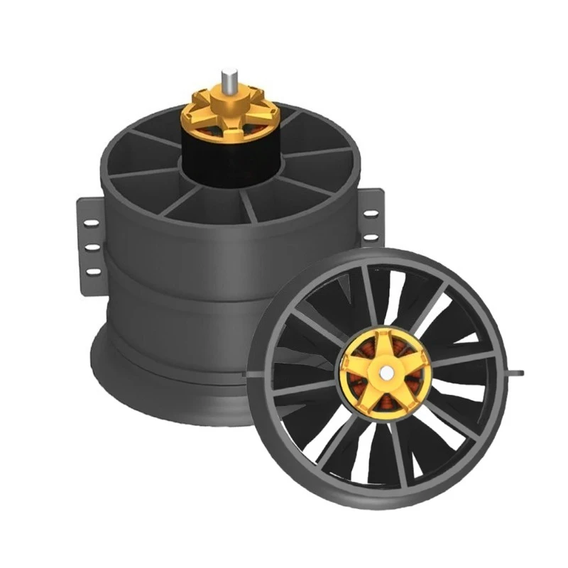 12-Blade CCW EDF Ducted Fan System,Brushless Motor 1550KV High Power RC Jet Engine for RC Airplane, Helicopter, Quadcopter Drone