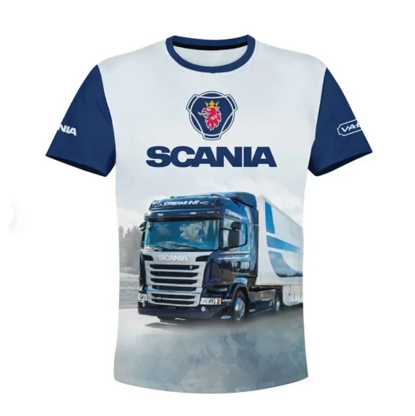 

Новая мужская футболка, красивая и стильная мужская униформа Scania, дышащая и складная мужская рубашка, футболка с 3D принтом