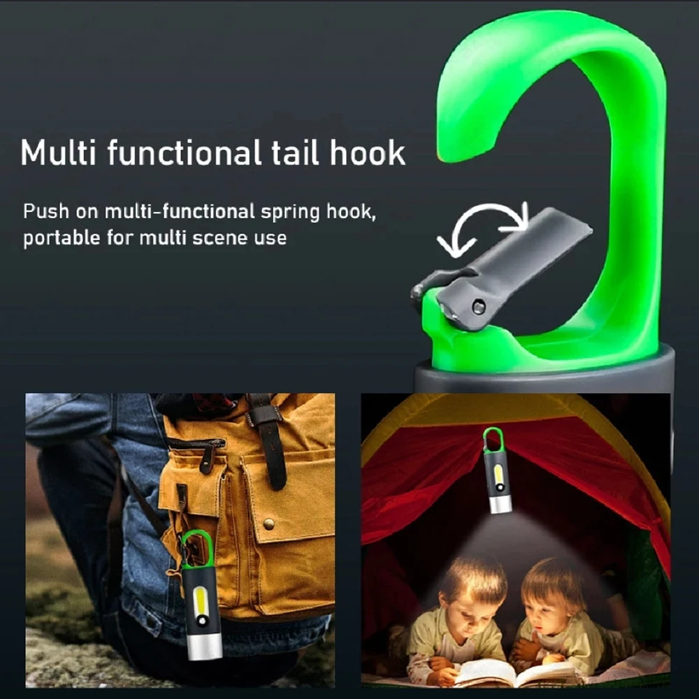 Multi functional keychain Work light Outdoor Emergency LED Tent light Mountain Climbing Buckle Camping light Strong Flashlight