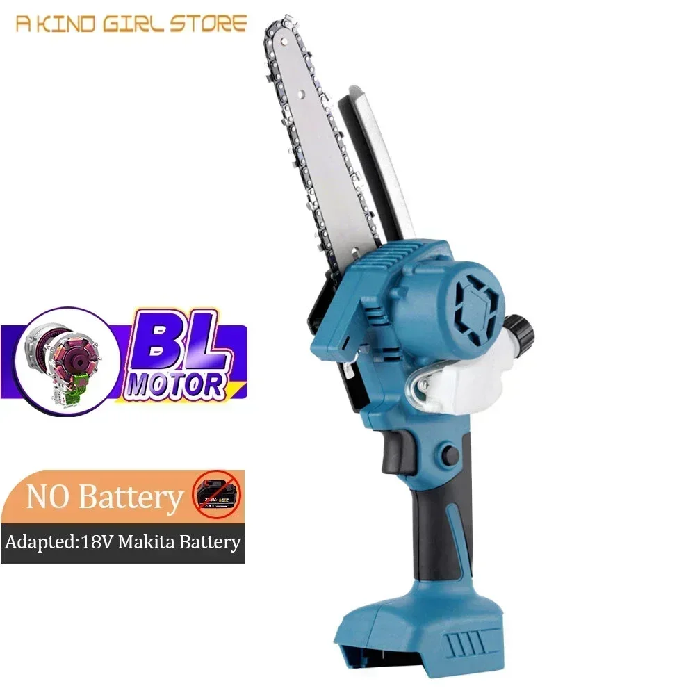 6 Inch Brushless Electric Saw for Makita 18V Battery.Automatic Oiler Handheld Garden Logging Chainsaw Wood Cutting Power Tool