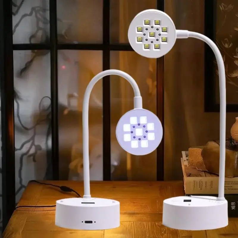 Wireless UV LED Nail Lamp 360° Bendable Fast Drying Nail Dryer For Curing Gel Nail Polish Rechargeable Tools