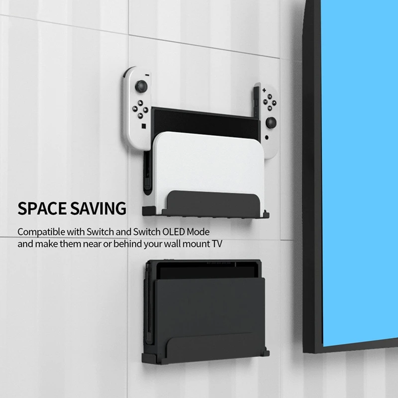 Game Console Wall Mounted Holder Bracket For Switch/Switch OLED Host Handle Hanger Wall Mount Storage Rack