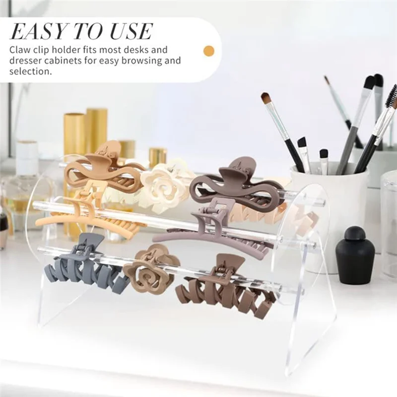 

Acrylic Claw Clip Organizer Holder,360Degree Rotating Claw Clip Holder and Storage,Hair Clip Organizer Display for Women BLJS