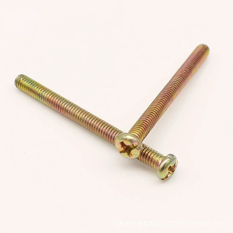 50 pzcolor zincato a sette caratteri testa tonda testa tonda macchina interruttore filo scatola vite prolunga vite M4 * 4-120 vite lunga