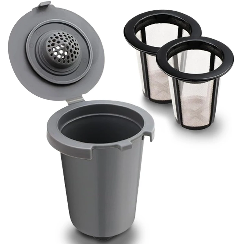 Replacement Parts Grey Reusable Filter Cup, Compatible For Cuisinart Single Serve Coffee Makers